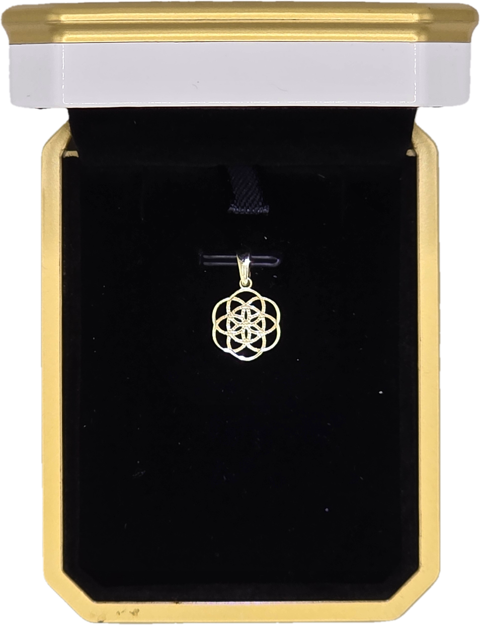 Dije semilla de vida Oro 10k O/S Joyería Gold Digger Panamá